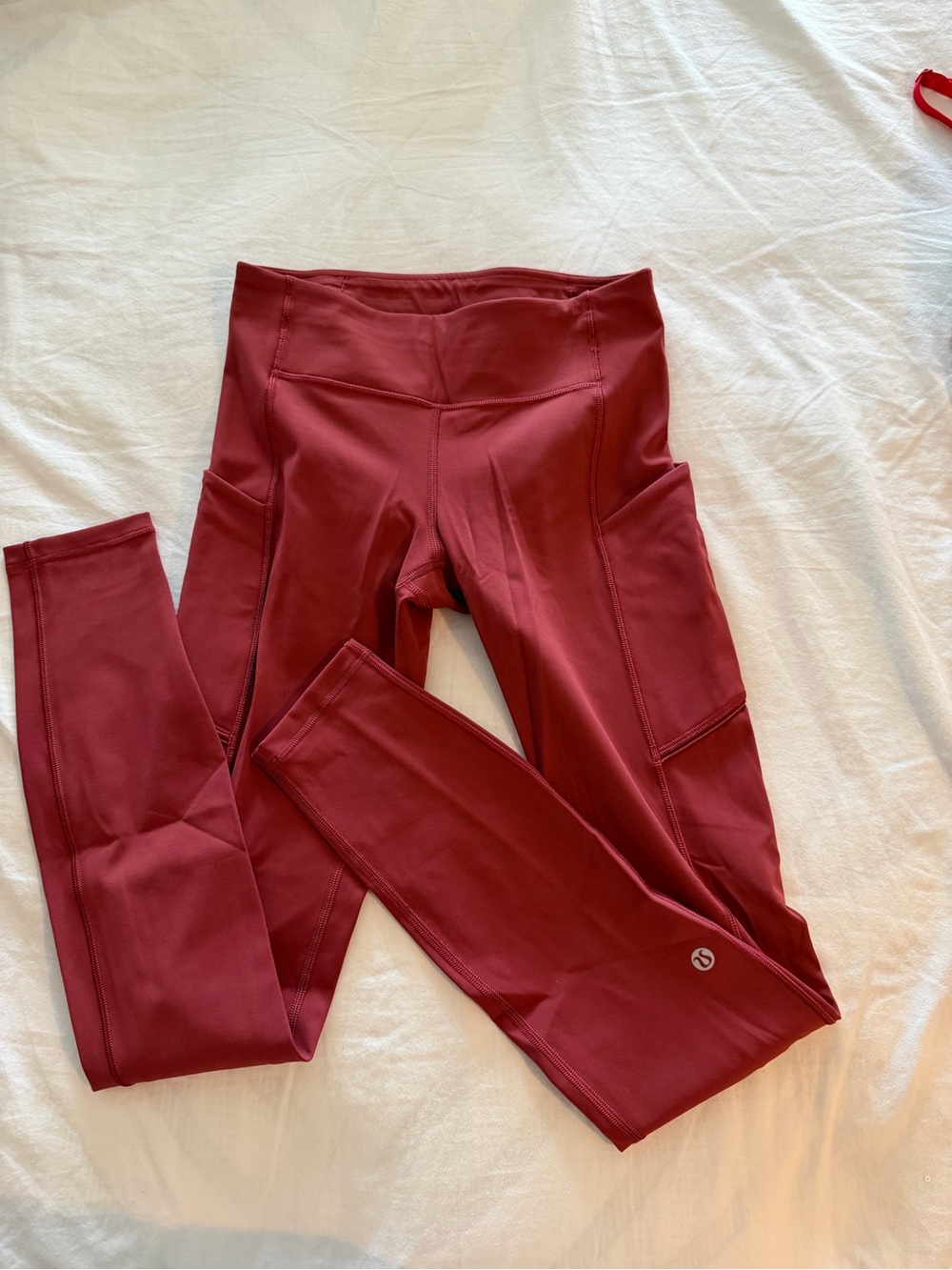 lululemon athletica Deep Red High-Rise Pocket Leggings